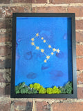 Golden Gemini — No. 1 | Original Zodiac Moss & Crystal Art