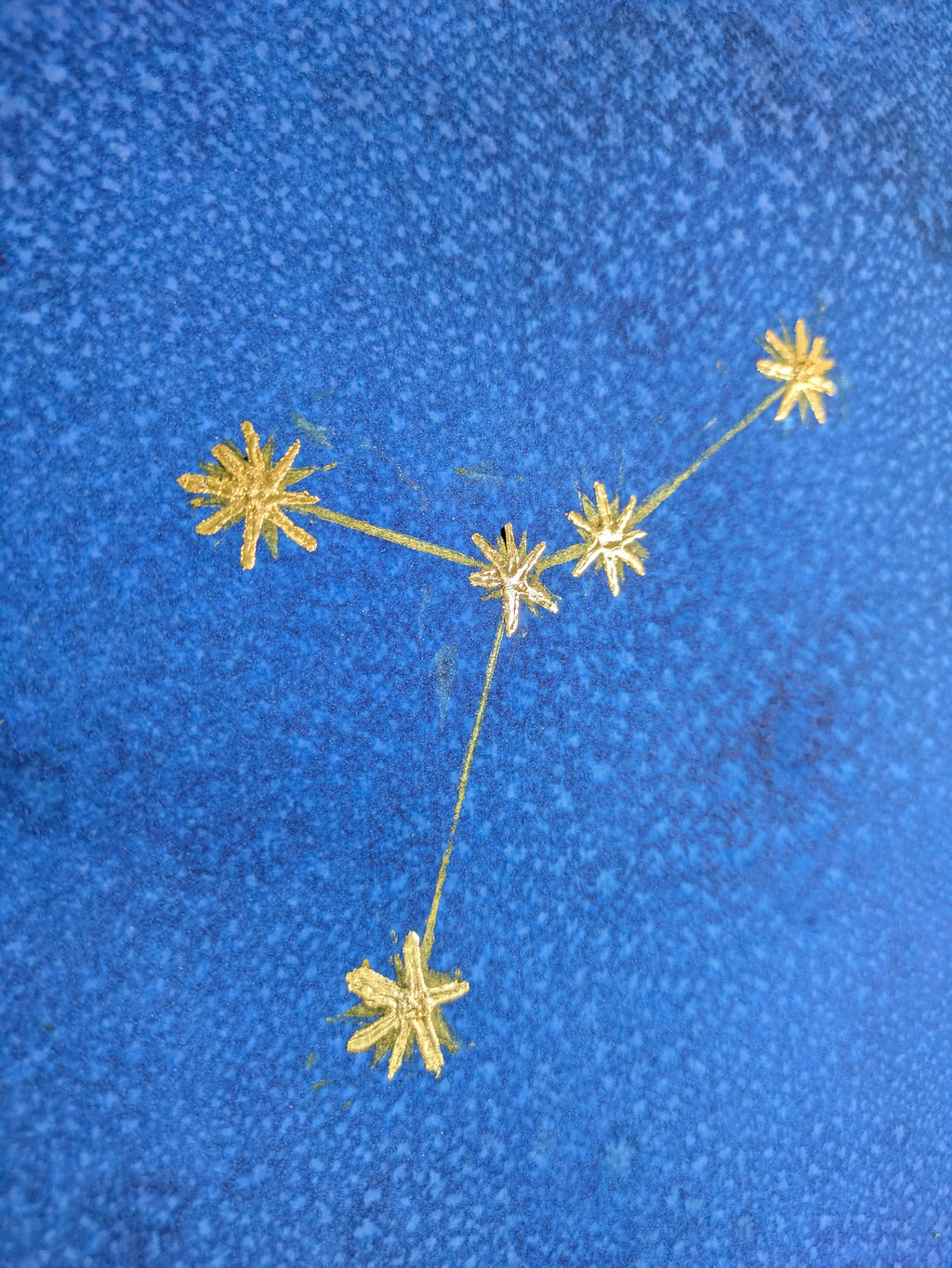 Golden Cancer — No. 1 | Original Zodiac Moss & Crystal Art
